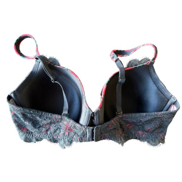 LA SENZA Plaid Lace Women's Bra, Full Coverage / Black + Red / 38D - Picture 7 of 9
